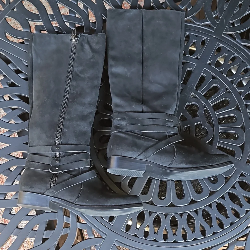 Steve Madden Suede Pull-On Boots - Picture 5 of 9